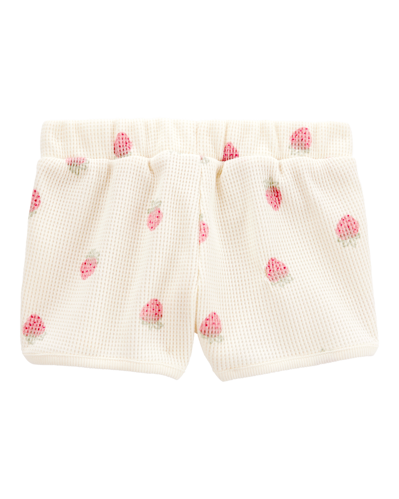 Toddler Strawberry Thermal Shorts, image 3 of 4 slides